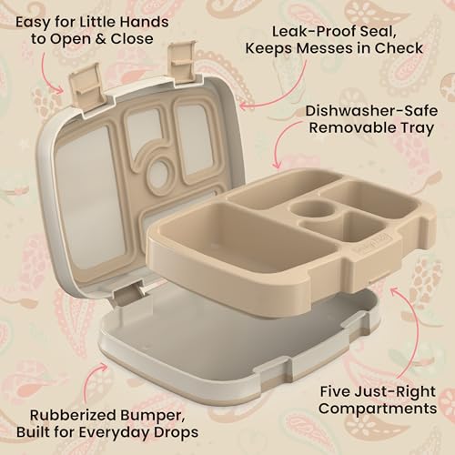 Image of Bentgo Kids Prints Leak-Proof, 5-Compartment Bento-Style Kids Lunch Box - Ideal Portion Sizes for Ages 3-7, Durable, Drop-Proof, Dishwasher Safe, PFAS- & BPA-Free Materials (NEW Cowgirl Dreams)