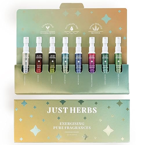 Just Herbs EDP Perfumes Trial Set of 8 x 3ml Long Lasting Pocket