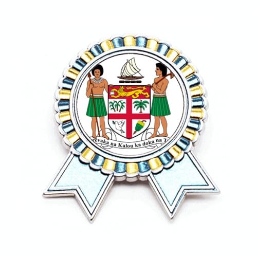 Médaille de vainqueur award et pin's emblème national Fijil Océanie en taille M
