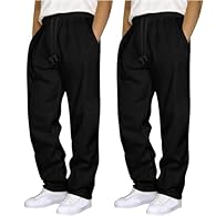 Soft & Comfortable: Mens Jogging sweatpants produced by soft stretch fabric for free-movement and skin-friendly, relaxed, loose fit, wicking moisture, ultimate comfort, baggy sweatpants men great for yoga and around the house etc casual sweatpants, m...