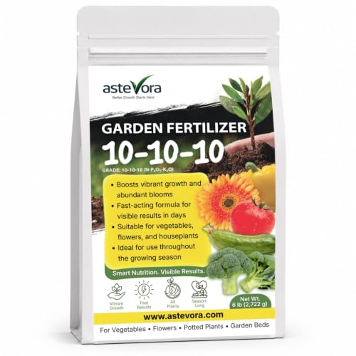 10-10-10 Plant Fertilizer Slow Release - 10 10 10 All Purpose Granular Garden Fertilizer for Vegetables, Tomato, Arborvitae, Shrubs, Rose, Flowers, Fruit, Fig Trees (3 QUARTS)