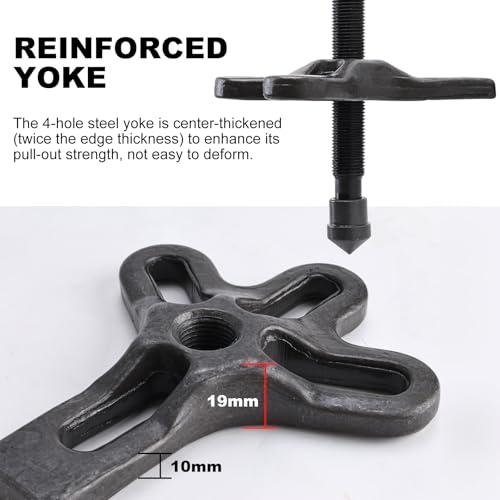 FreeTec 13 TLG Universal Lenkrad Abzieher, 2/3 Armig 75-105mm Lenkradabzieher Polradabzieher Kurbelwellen Riemenscheibe Abzieher Satz Harmonic Balancer Abziehsatz (Blau)