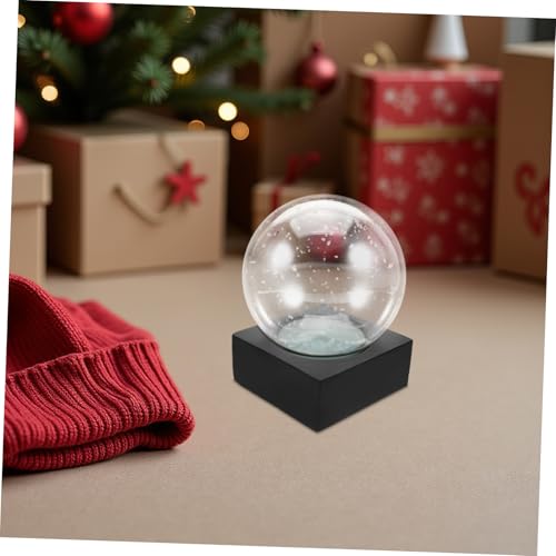 Kit para hacer bolas de nieve navideñas Veemoon con base de resina negra 6