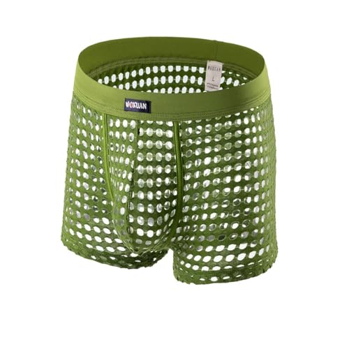 Image of PANTEASY Men's Solid Low Rise Comfortable Cotton Blend See Through Trunk Boxer Underwear, Underpants