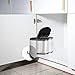 Relaxdays Cubo Basura Cocina con Tapa, Acero Inoxidable, Plateado y Negro, 29.5...