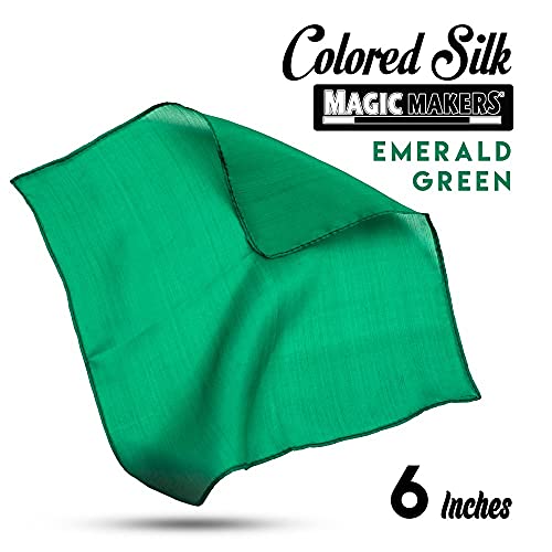 Magic Makers Professional Grade 6 Inch Magician's Silk - Emerald Green