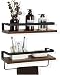 COZIA Floating Shelves Wall Mounted Storage Shelves Rustic Wood Decor Set of 2 for Kitchen, Bathroom,Living Room and More (Floating Shelves, Set of 2)