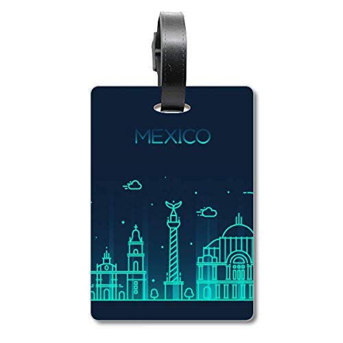 Étiquette Ville du Mexique identification bagage voyageur et accessoire valise