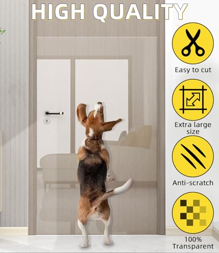 Zaxiva Kratzschutz Sofa Katze, 5m x 30cm Kratzfolie Katzen Selbstklebend, Transparente Anti Kratz Folie für Katzen, Kratzschutz für Hundetüren, Sofaschutz Katze, kratzschutz Wand und Tür