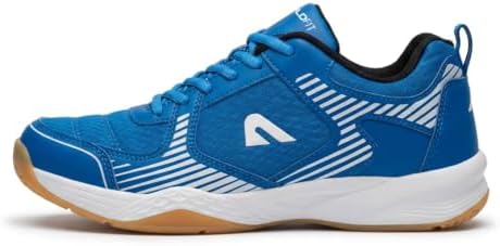 Boldfit Badminton Shoes for Man Lightweight Non Marking Shoes for Badminton Breathable Anti Skid Shoe for Man Shuttle Non Marking Indoor Shoe for Pickleball, Tennis, Padel Blue