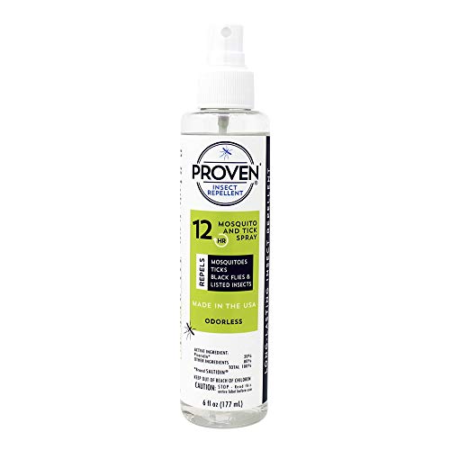 Proven 12 HR Insect Repellent Spray – Odorless, 6oz; Protects Against Mosquitoes, Ticks
