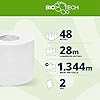 Papernet Bio Tech - Carta Igienica 411170, 48 Rotoli (4 Rotoli per Confezione), Pura Cellulosa, Biodegradabile, 2 Veli, Lunghezza 27,5 m, 250 Strappi, Fascettati Singolarmente