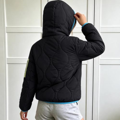 Girls Winter Coat Lightweight Zip Up Hooded Puffer Quilted Jacket Size 5-15 - image 5