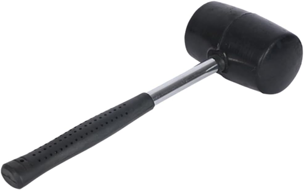 ARTIBETTER 2pcs Steel Handle Rubber Mallet for Tile Installation Non-marring Hammer for Flooring Woodworking and Home Renovation Comfortable Grip and Flexible Design