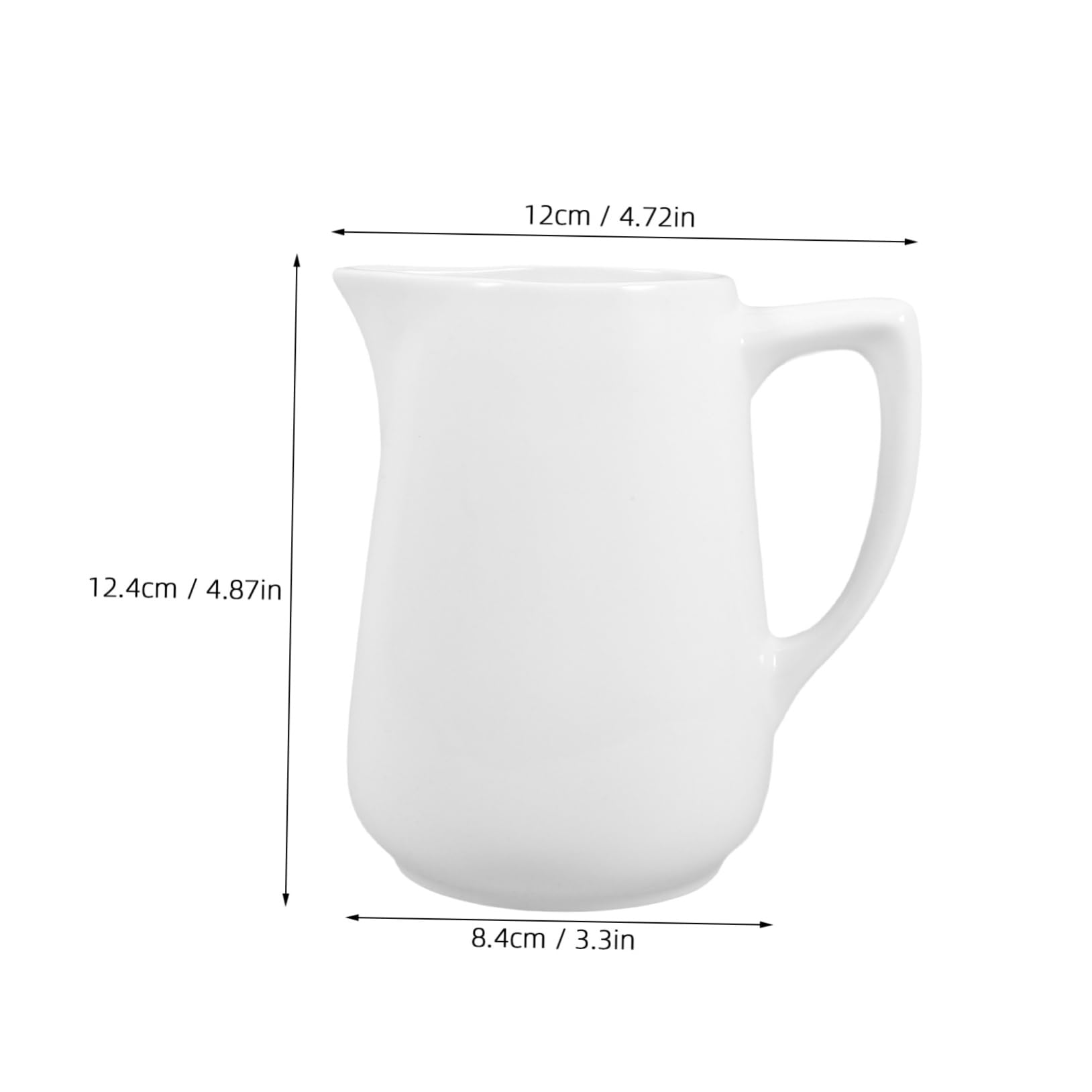 Cabilock Milk Jug Sauce Holder Syrup Pitcher Syrup Dispenser Sugar Holder Creamer Water Jug Steak Sauce Boat Coffee Steaming Pitcher Coffee Pitcher Ceramic Milk Pitcher Ceramics White