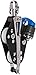 Schaefer 5 Series Fiddle Block with Becket, Cam Cleat Aluminum Cheeks and Delrin Ball Bearing Sheave