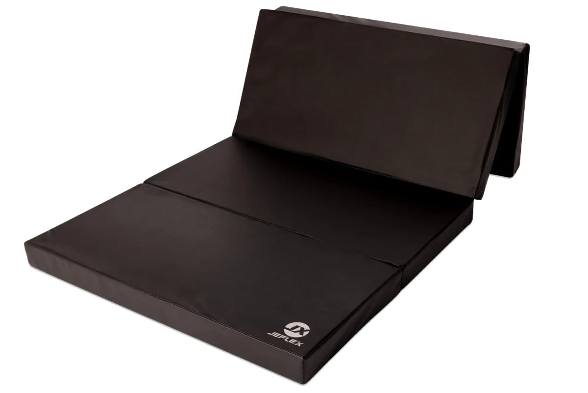 Jeflex - klappbare Weichbodenmatte & Turnmatte 200 x 100 x 8 cm MADE IN GERMANY/Gymnastikmatte tragbar/platzsparende Fitnessmatte & Yogamatte/Spielmatte für Kinderzimmer