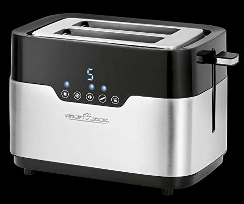 Edelstahl Toaster 2 Scheiben mit Brötchenaufsatz 2er Touch Bedienung (Thermostat, 920 Watt, 2 breite Toastschlitze… – Bild 3