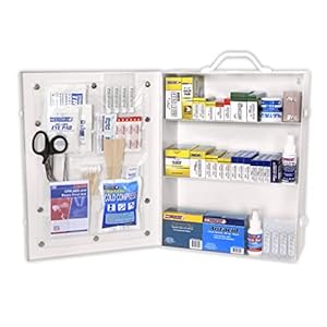 Rapid Care First Aid 80094 3 Shelf ANSI/OSHA Compliant All Purpose First Aid Cabinet, Wall Mountable
