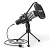 TONOR USB-Microfoon, PC Condensatormicofoon met Standaard, Popfilter, Computermicrofoon voor Streamen, Podcasten, Voice…