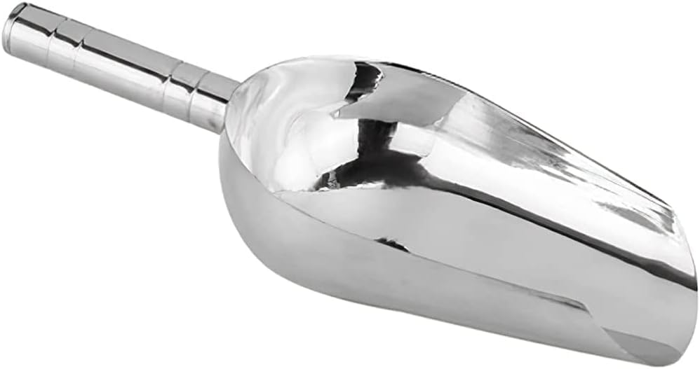 Ice Scoop Stainless Steel Ice Cube Shovels Food Candy Grain Scoop Scraper Coffee Scoop Measuring Spoon Pet Measuring Cups For Ice Flour Rice Popcorn Dog Food，27X11.8X10CM