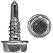 Produktbild FASTON® Bohrschrauben 4,8x19 mm mit Sechskantkopf und Bund, Form K Edelstahl A2 V2A (30 Stück) DIN 7504 Selbstschneidend Blechschrauben Schnellbauschrauben Außensechskan