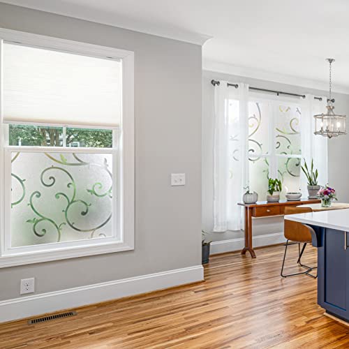 Image of CottonColors 039 Window Film, Blindfold Sheet, UV Protection, Frosted Glass, Repositionable, Window Glass Film, Privacy Stained Glass, 35.4 x 78.7 inches (90 x 200 cm)