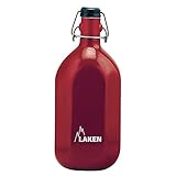 Laken Cantimplora Octogonal de Aluminio 1L Roja con Mosquetón