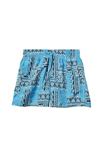 Goldenpoint Traje de baño para niño - Bañador tipo bóxer con diseño de bandana, multicolor, 8 años
