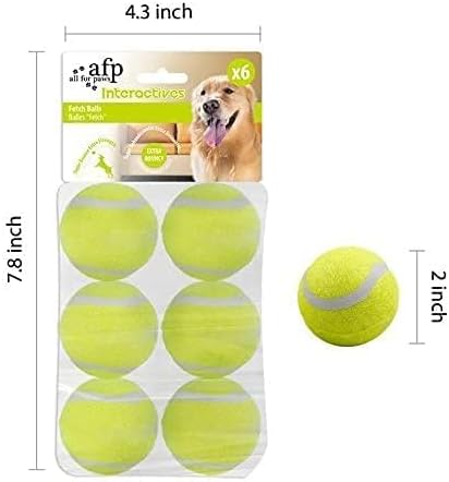 Miniatura 8 de ALL FOR PAWS Pelotas de tenis de 2 pulgadas para perros, juguetes de búsqueda para perros pequeños y medianos, pelotas de tenis flexibles y