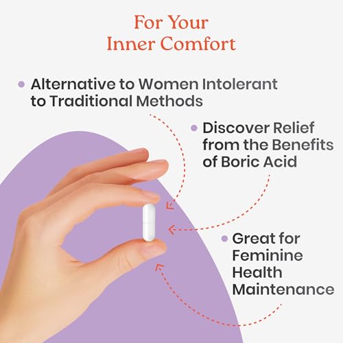newlife naturals - boric acid suppositories for women ph balance pills - 600mg - feminine care - vaginal odor itching discharge bv  made in usa  30 capsules