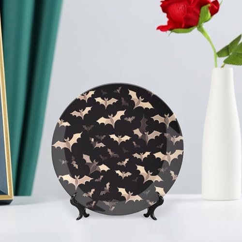 Plato decorativo de cerámica estilo chino de 7 pulgadas miniatura 6