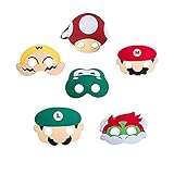 SUPERHELDEN - Mario, Luigi, Yoshi, Toad, Wario und Bowser. Bei dem Masken-Set ist für jeden was dabei. In Kombination mit dem richtigen Kostüm eine tolle Ergänzung, aber auch ohne Kostüm ein klasse Accessoire.