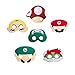 Produktbild thematys Super Mario Masken Maske 6er Set - perfekt für Geburtstag, Karneval & Fasching - Kostüm für Kinder und Erwachsene - Einheitsgröße
