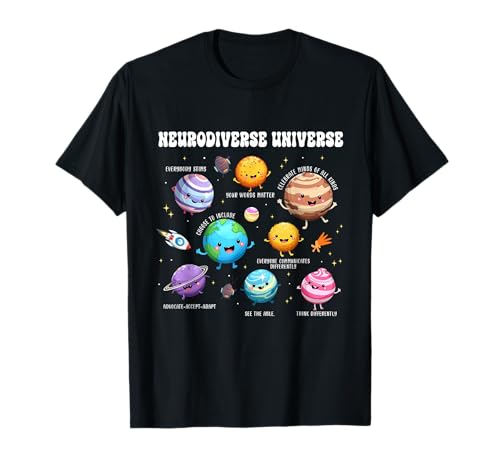 Neurodiverse Universe Sped Teacher Neurodiversity ASD ADHS T-Shirt