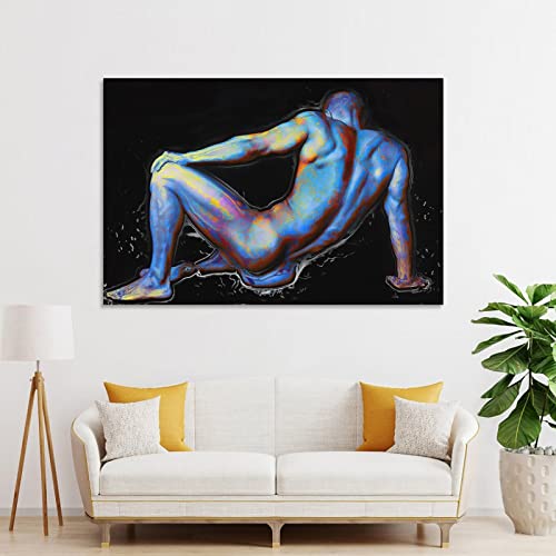 Bludug Abstract Men Nude Art Male Figure Poster Gay Art Poster Naked Sexy Men Homo Erotic Art Wall Poster ( Canvas Painting Wall Art Poster For Bedroom Living Room Decor16X24Inch(40X60Cm) #TOP3