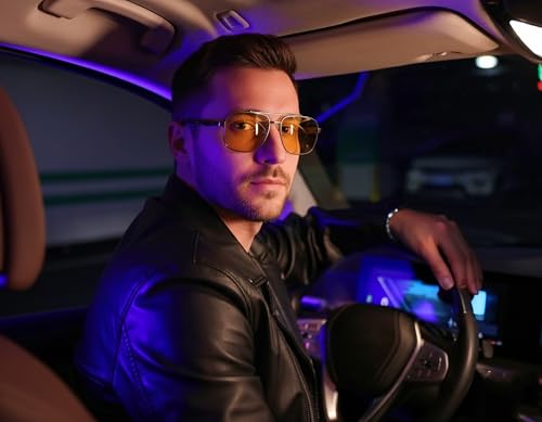 FEISEDY Polarized Aviator Photochromic Sunglasses Men Women for Day and Night Driving Metal Frame B01722