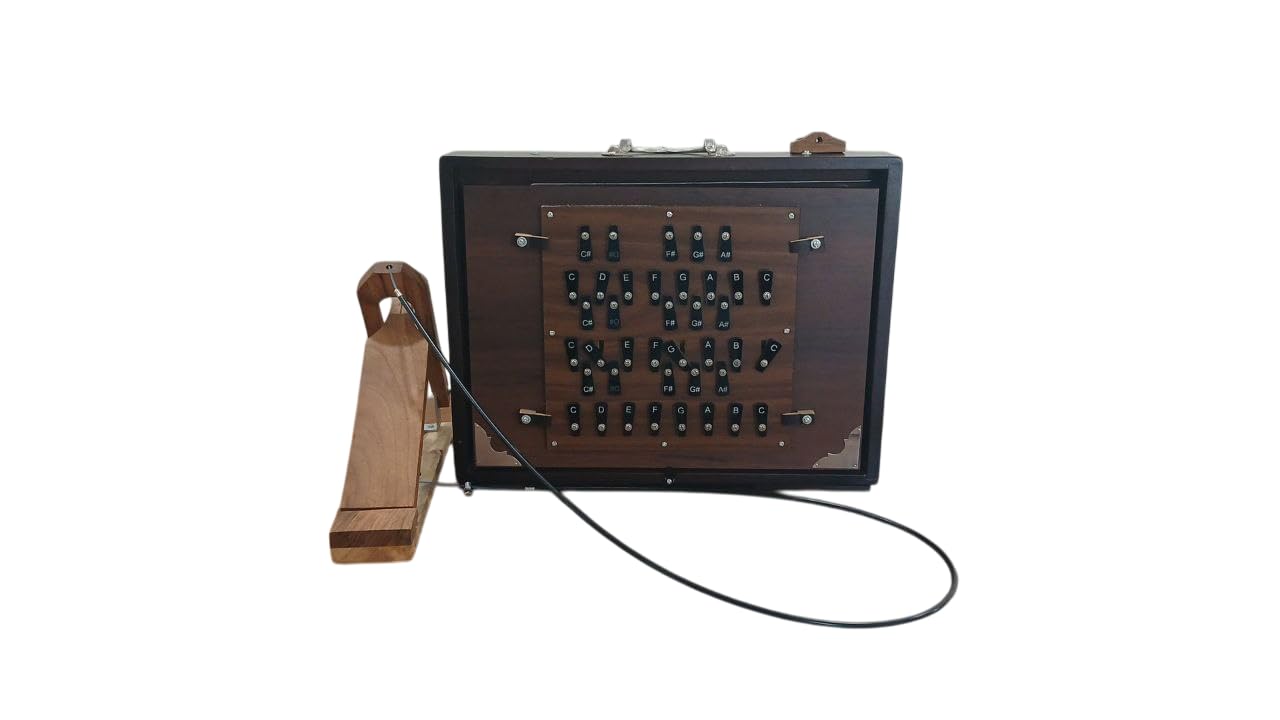 Special Large 39 Keys Shruti Box (43,2 x 35,6 x 7,6 cm) Special 3 Sets Reeds, Key C to C First Second-Third Octaves, Pure Sanmica Tuned (432Hz On Requirested) and 440Hz