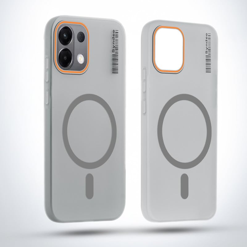 Image of Mr. Case Back Cover for Oppo K13 5G Sleek Frosted Translucent Back Only Compatible with Wireless Magnetic Accessories | Anti-Scratch Shockproof Phone Case - Grey