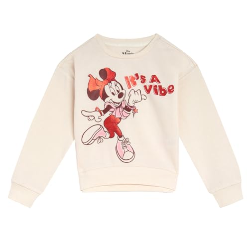 Image of Disney Minnie Mouse Frozen Princess Girls Fleece Sweatshirt & Iridescent Leggings Set Toddler to Big Kid Sizes (2T - 14-16)