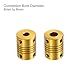QUARKZMAN 2 Stück Flexible Kupplungen 6mm bis 8mm Aluminium Wellenkupplung L24.5xD19.5mm Klauenkupplung Gelenkverbinder für DIY Encoder Motoren 3D Drucker Schrittmotor Golden