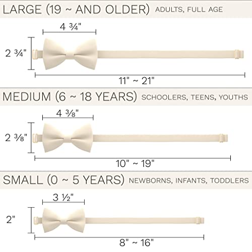 Image of Bow Tie House Mens Bowties Pre-tied Shape Clip on Bowtie Solid Men Formal Wear for kids, baby boys, toddler any age bow ties