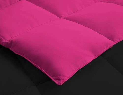 Miniatura 7 de Fitlinen AllSeason - Juego de edredón reversible alternativo de algodón de 3 piezas, 500 GSM, suave y acogedor, ligero, acolchado, tamaño Queen,