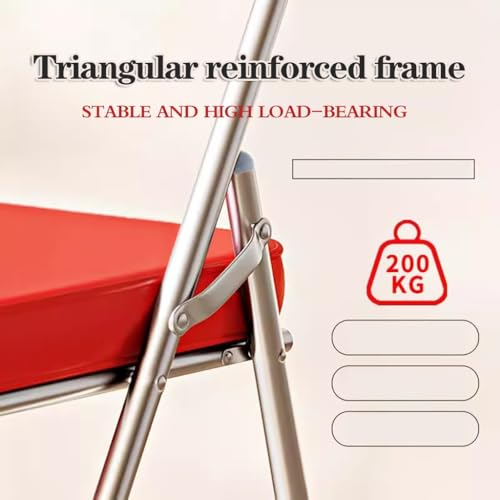 Silla plegable acolchada con asiento cómodo y cojín de tela para uso en interiores