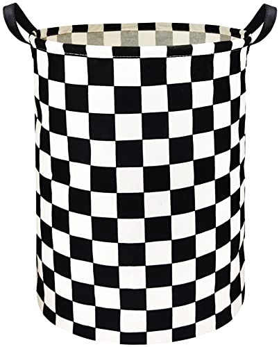 HIYAGON Boys Laundry Basket hamper Kids Hamper Car Toy Organizer Bins for Room Decor,Gift Basket for Bedroom(Racing Flag)