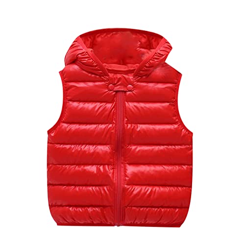 Infant Boys Girls Winter Padding Vest Jacket Toddler Kids Lightweight Solid Sleeveless Puffer Jacket Winter Warm Quilted Coat