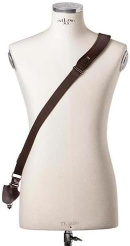 Barber Shop Single Cross Leather Full Beard Camera Strap, Dark Brown, BBS-FB-2