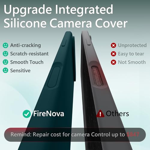 Image of FireNova Magnetic for iPhone Air Case, Compatible with MagSafe, [Integrated Silicone Camera Control Button] [Camera Protection] Microfiber Lining Phone Case for iPhone 17 Air, 6.5 inch, Teal