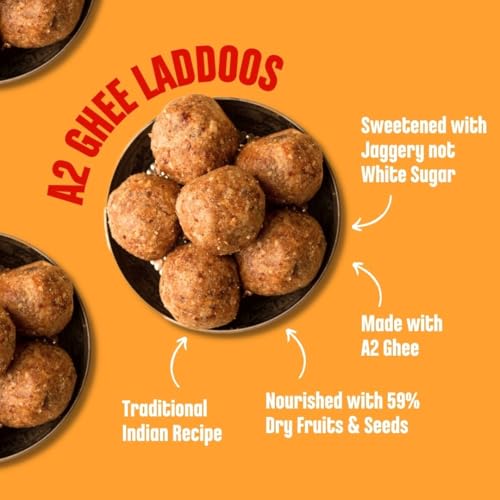 Image of Early Foods Assorted Pack of 2: A2 Ghee Ragi Til & Gond Laddu with Jaggery | Gond Ke Laddoo | Desi Ghee Dink Laddoo | postpartum ladoo | Sugar Free Laddu