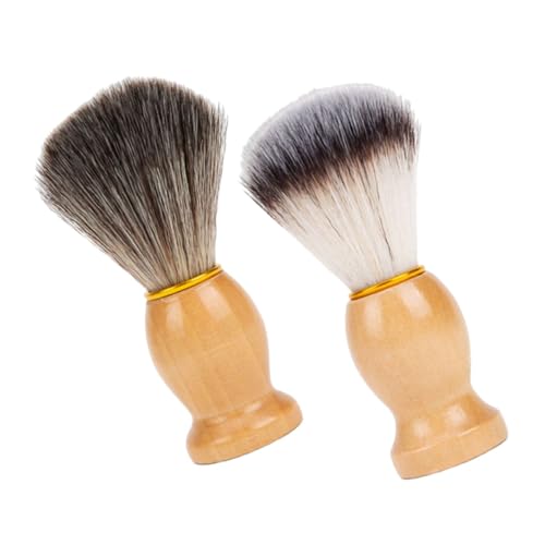 Healeved Men's Multi-function Shaving Brush Synthetic Nylon Foaming Brush Head for Salon Use